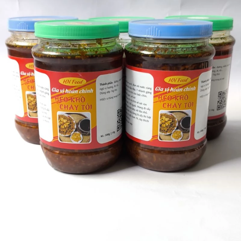 Xốt ướp làm HEO KHÔ CHÁY TỎI, mỗi hộp dùng ướp 1kg thịt