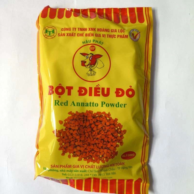 Bột điều đỏ Hậu Phát, gói 500g, tạo màu trong nấu ăn