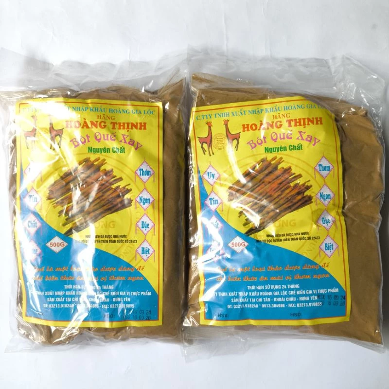 Bột Quế nguyên chất, gói 500g, thương hiệu Hoàng Thịnh